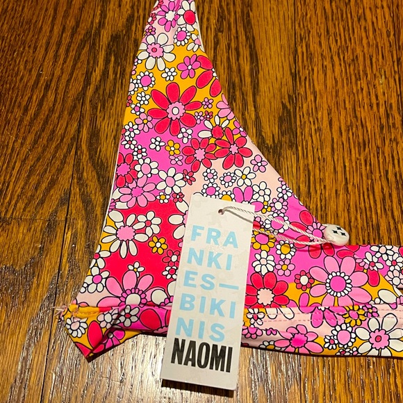 Frankies Hot Pink and Orange Floral Bikini Top - Picture 4 of 5